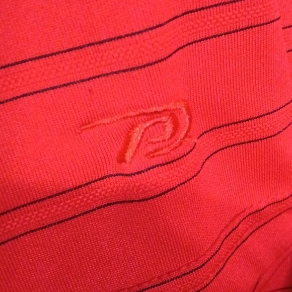 🎈4 FOR $20 Pro Player Golf Polo Shirt Red Striped Lightweight Relaxed FitL - Picture 4 of 6
